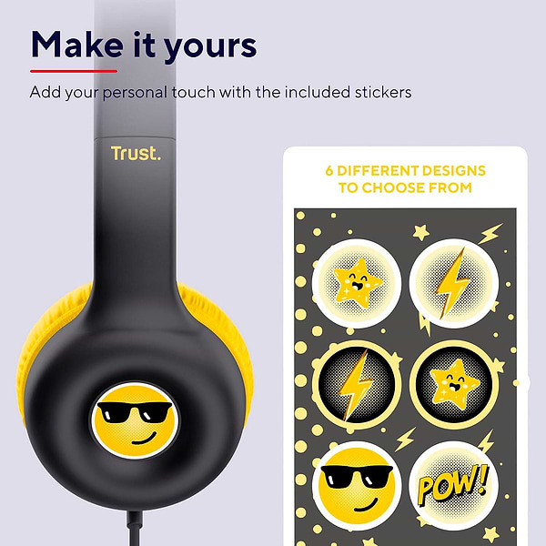 Фото - Наушники накладные проводные Trust Nouna Headphones mini-jack, Mic Black (25406)