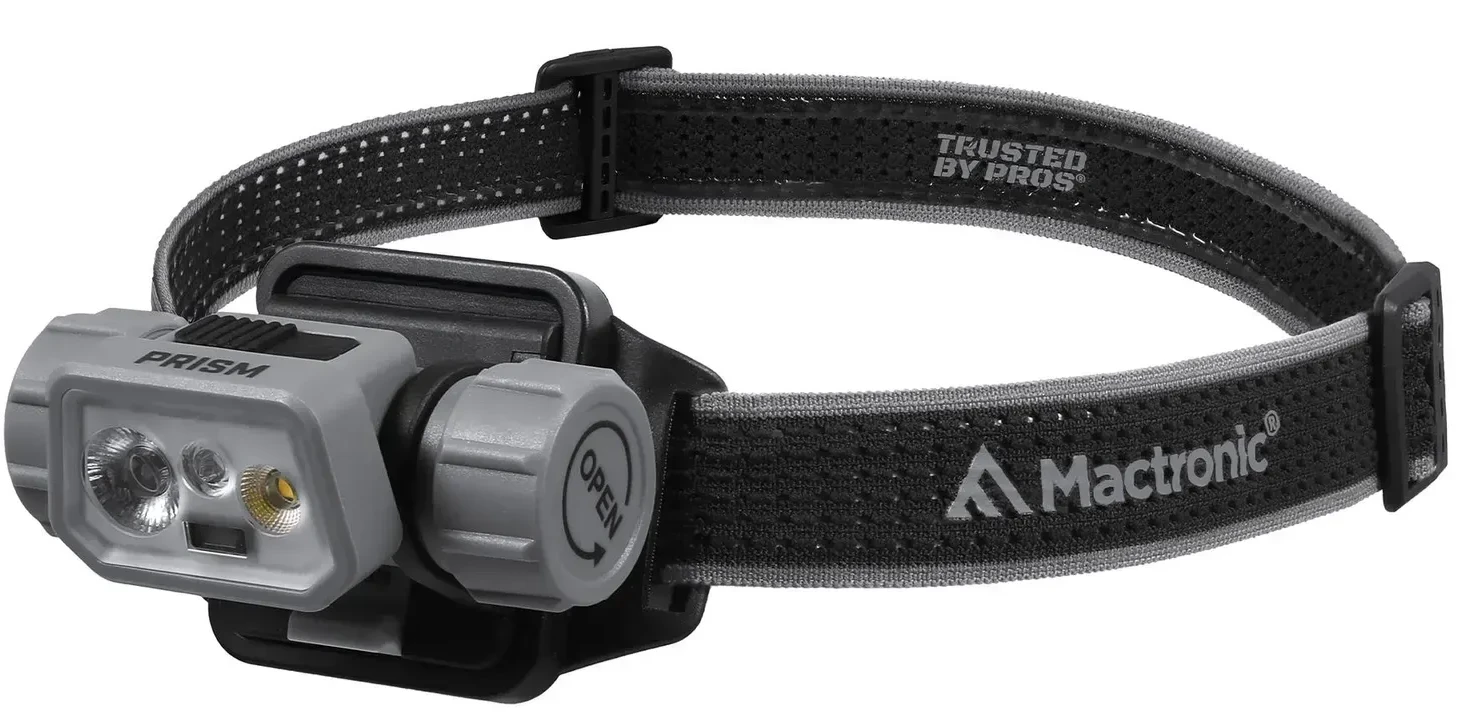 Фонарь налобный Mactronic Prism (650 Lm) Cool White/RGB LED Recharg Type-C Helmet Kit (THL0141)