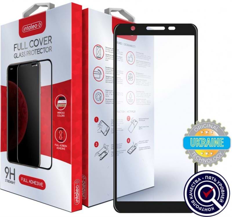 Захисне скло для смартфону Intaleo Samsung Galaxy A01 SM-A015 Full Glue Black (1283126505027)