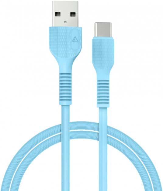 Фото - Кабель синхронізації даних ACCLAB USB to Type-C 1,2m  Blue (AL-CBCOLOR-T1BL)