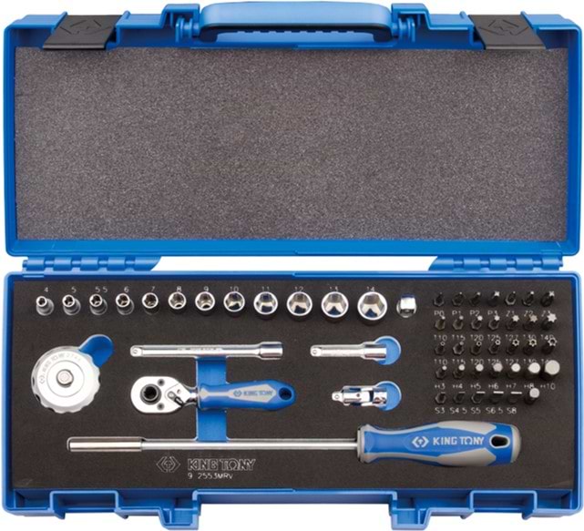 Набір торцевих голівок KING TONY 1/4'' 53 шт. (2553MRV)