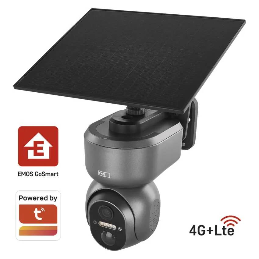 Фото - IP-камера EMOS умная H4058 GoSmart внешняя с Wi-Fi, питание Li-ion 10400 mAh солнечная панель