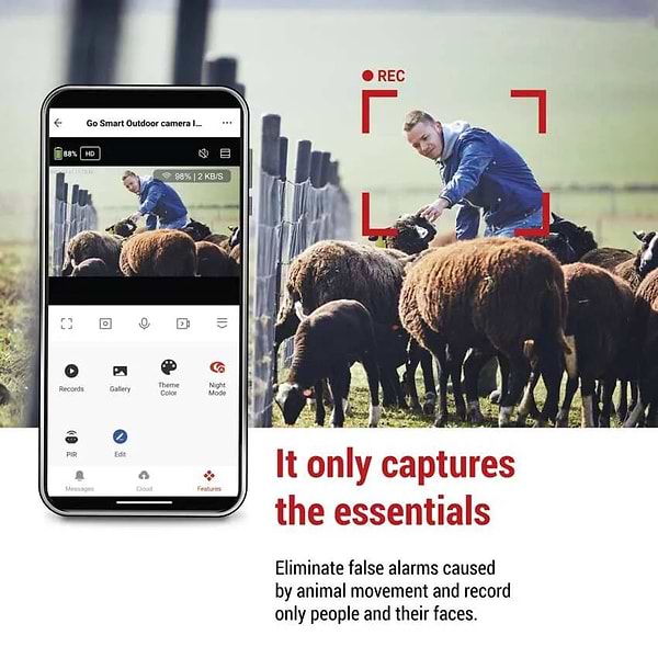 Фото - IP-камера EMOS умная H4058 GoSmart внешняя с Wi-Fi, питание Li-ion 10400 mAh солнечная панель