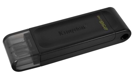 Флеш USB Kingston 256B USB-C 3.2 Gen 1 DataTraveler 70 (DT70/256GB) - Фото 1