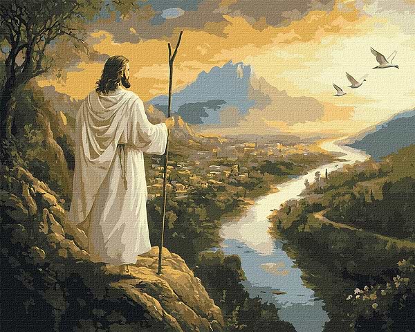 Фото - Картина по номерам Ideyka Взгляд Спасителя 40х50 см (KHO2571)