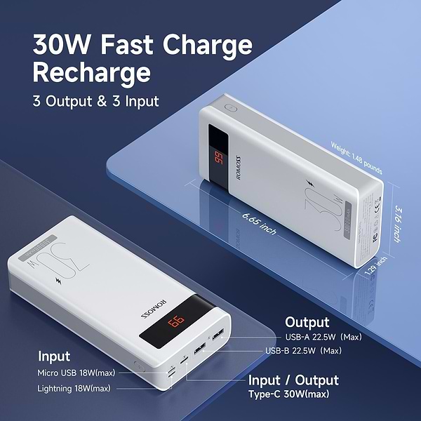 Фото - Батарея мобильная Romoss 30000mAh 30W Sense 8PS Pro (PHP30-892-1133H)