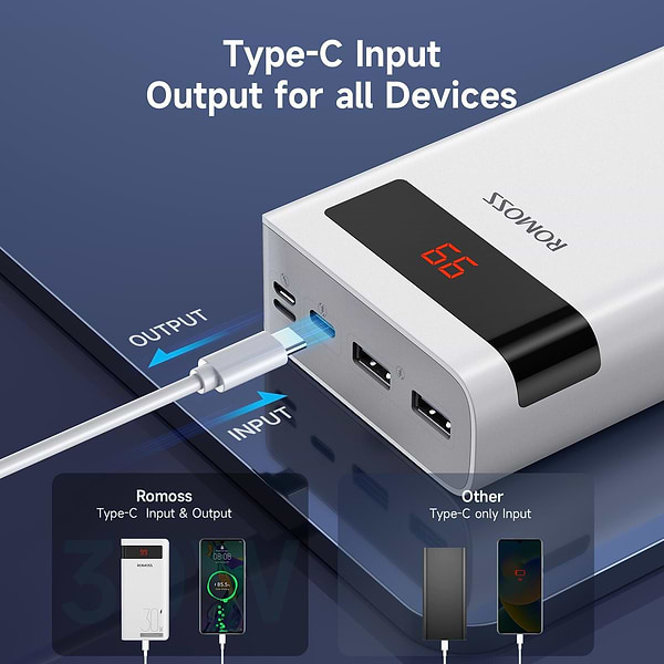 Фото - Батарея мобильная Romoss 30000mAh 30W Sense 8PS Pro (PHP30-892-1133H)