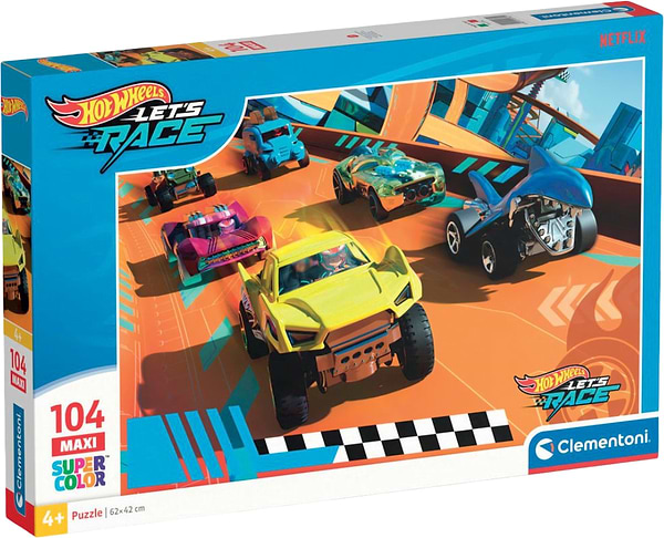 Фото - Пазлы (3-4 года) Clementoni Hot Wheels серия MAXI 104 эл. (25762)