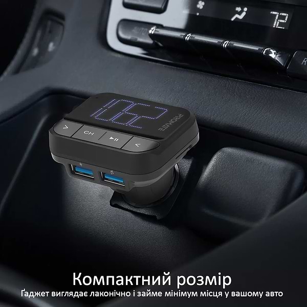 Фото - FM модулятор Promate ezfm-2.black