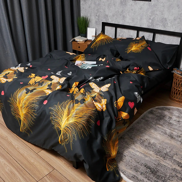 Фото - Пододеяльник двуспальный евро Moon&Star Premium Golden Flutter King Size 220x240 см (MS-870000864)