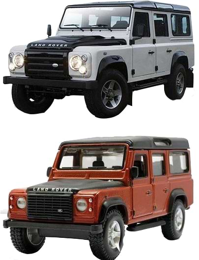 Колекційна машинка 1:32 Bburago Автомодель - LAND ROVER DEFENDER 110 (асорті білий, помаранчевий металік 1:32) (18-43029)