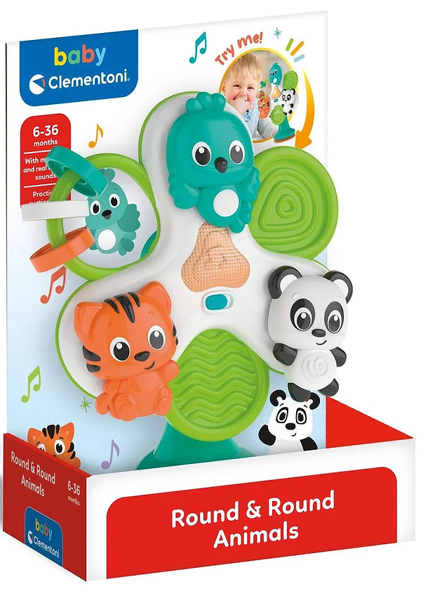 Фото - Интерактивная игрушка пластиковая Clementoni Round & Round Animals (17915)