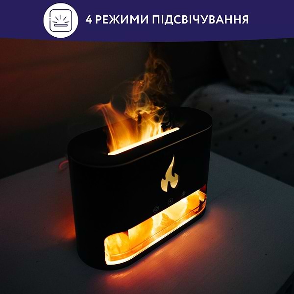 Фото - Зволожувач повітря Neor FLAME AROMA 25ML10 BK