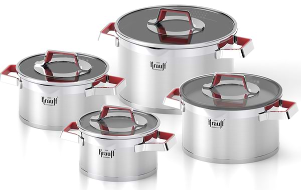 Фото - Набор посуды Krauff 26-202-010 Moderne Rot 8 пр.