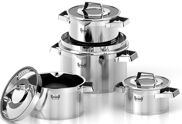 Фото - Набор посуды Krauff 26-202-011 Moderne Schwarz 8 пр.