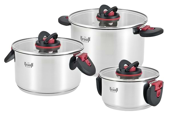 Фото - Набір каструль Krauff Prime Chef 6 пр. (26-303-017)