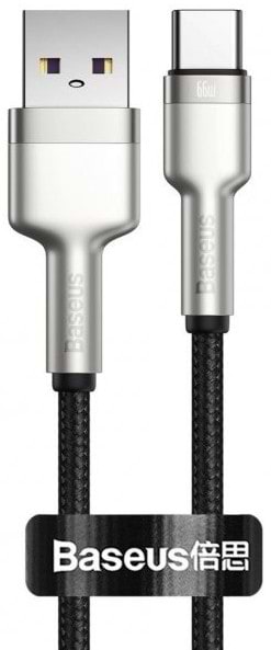 Кабель Baseus AM-Type-C M 0.25 m 6.0A 66W Black (CAKF000001)