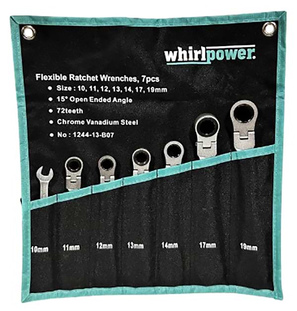 Фото - Ключ-трещетка Whirlpower 10-19 мм 7 шт. (1244-11-B07)