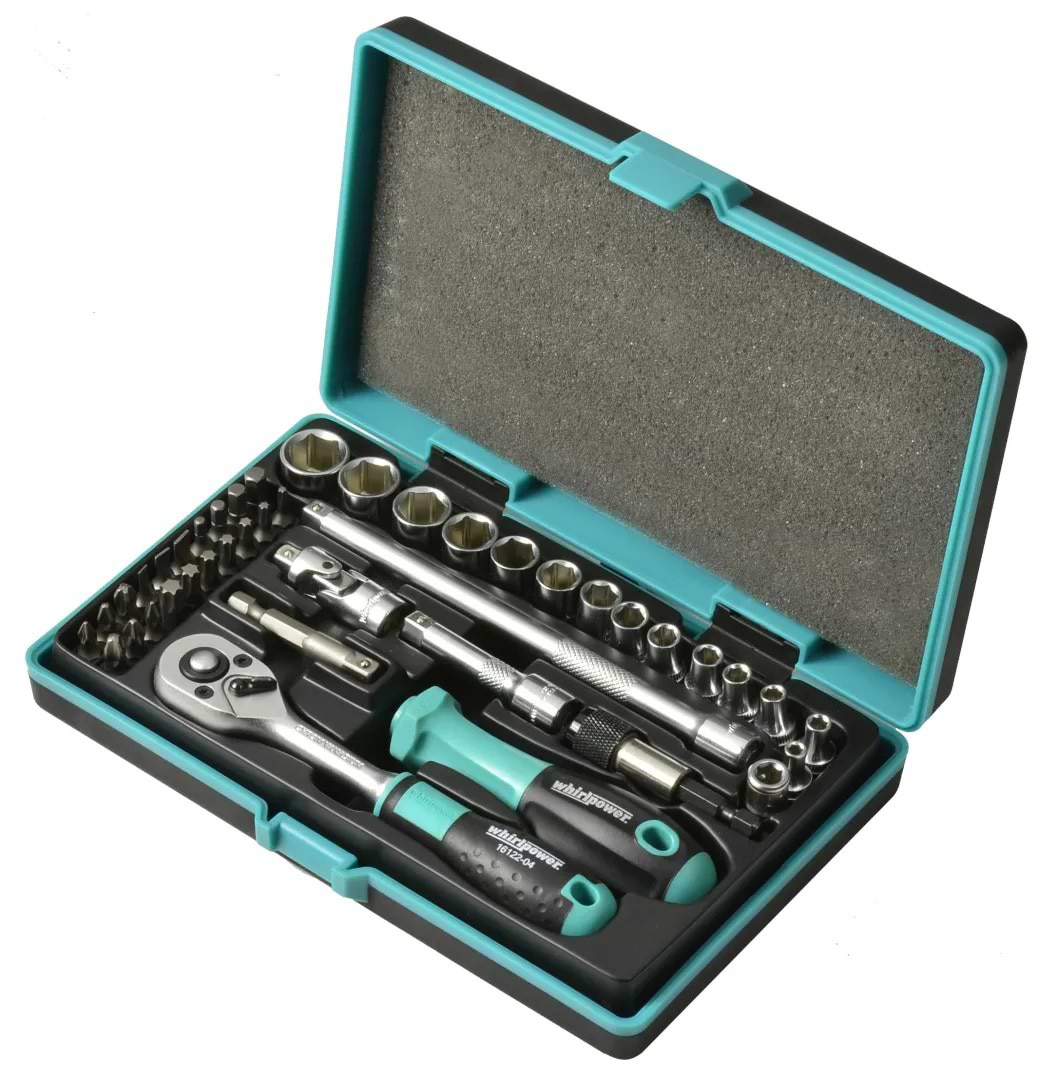 Набір торцевих голівок Whirlpower 1/4" 42шт. 3,2-14 мм (1612-1542S)