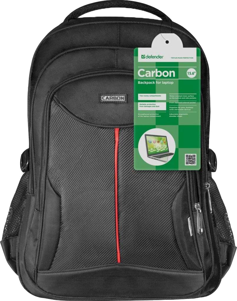 Рюкзак для ноутбука Defender Carbon 15.6'' Black (26077) - Фото 1