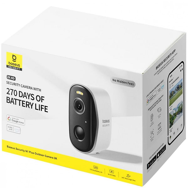 Фото - IP-камера Baseus Security N1 Plus Outdoor Camera 2K White (S0TZ002130)