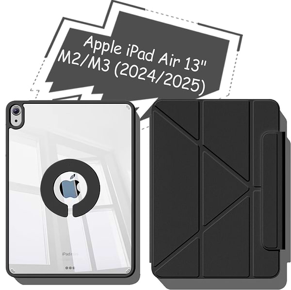 Фото - Чехол-клавиатура для планшета BeCover Ultra Slim Origami Flex с креплением Apple iPad Air 13" M2/M3 (2024/2025) Black (712980)