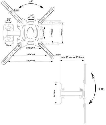 Фото - Кріплення для телевізора AVATech КБ-01-85-WHITE