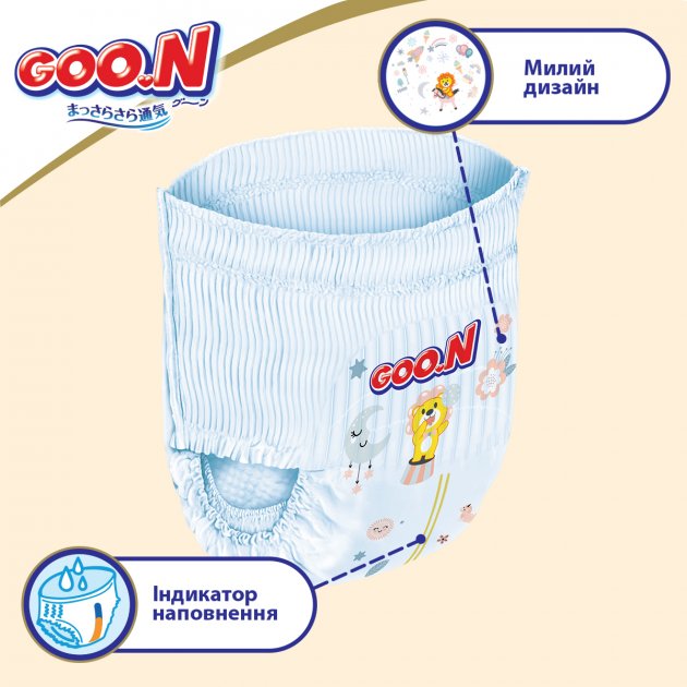 Одноразовые подгузники-трусики Goo.N Premium Soft Размер 3(M) (7-12 кг ...
