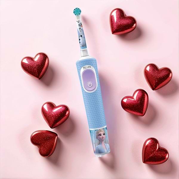 Фото - Зубна щітка електрична Oral-B Braun Pro Kids D103.413.2KX Frozen «Крижане серце» + Футляр