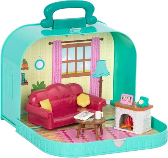 Коллекционные фигурки Li'l Woodzeez Гостиная. Кейс Голубой с аксессуарами (WZ6599Z)