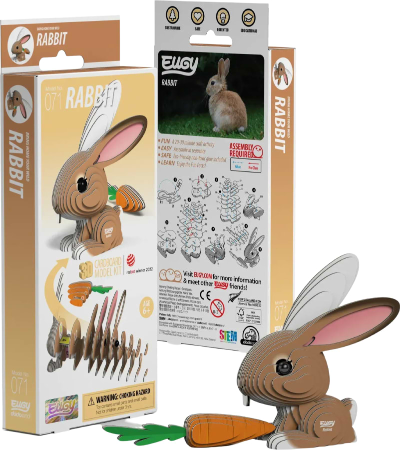 3D пазли EUGY Зоопарк: Кролик (XEG-071)