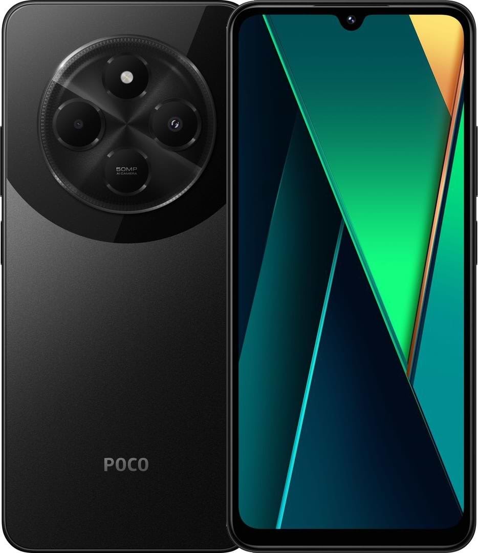 Смартфон Poco C75 6/128Gb Black - Фото 1