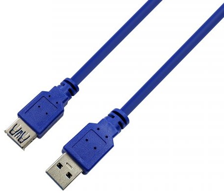 Кабель USB type A - USB type A ProLogix USB 3.0 AM/AF, синій 3 м (PR-USB-P-11-30-3m)
