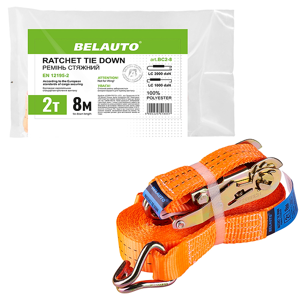 Фото - Стяжной ремень BelAuto 2 т 8 м (BC2-8)