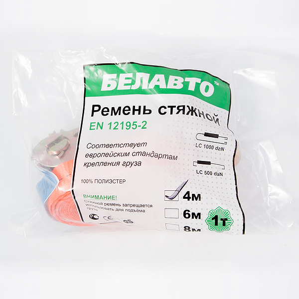 Фото - Стяжной ремень BelAuto 1 т 4 м (BC1-4)