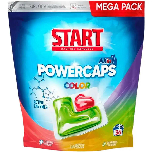 Фото - Капсули для прання Start COLOR 36 шт. (4820207100480)