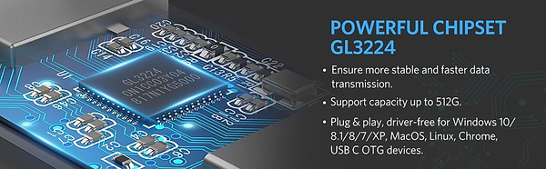 Фото - Кардридер UGREEN CM185 USB-C + USB to TF/SD 3.0 Card Reader Gray (50706)