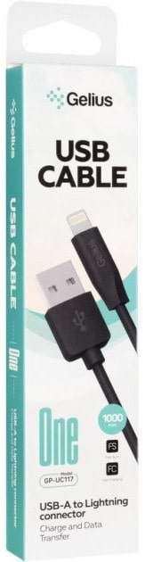 Фото - Кабель синхронізації даних Gelius One GP-UC117 Lightning Black 1m (85162)