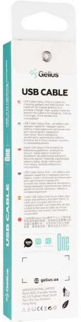 Фото - Кабель синхронізації даних Gelius One GP-UC117 Lightning Black 1m (85162)