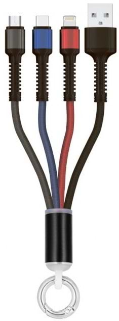 Фото - Кабель синхронизации данных Gelius Pro Splitter 3in1 GP-UC130 Black (88320) Фото - Кабель синхронизации данных Gelius Pro Splitter 3in1 GP-UC130 Black (88320)