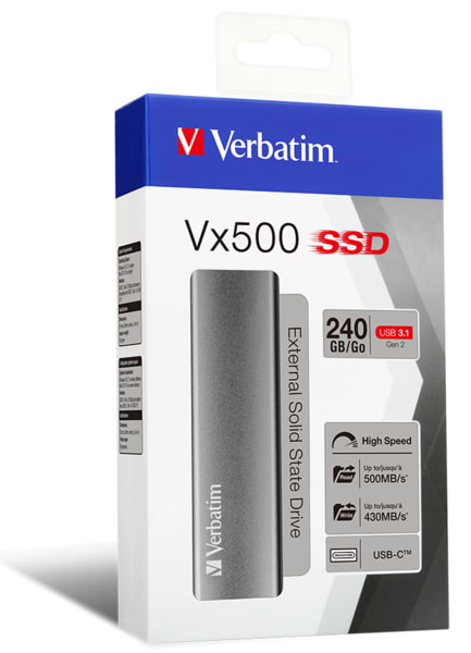 Фото - SSD-накопитель внешний Verbatim Vx500 240GB USB 3.1 GEN 2 (47442)