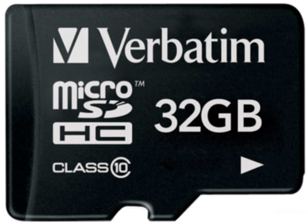 Фото - Карта памяти Verbatim microSDHC 32Gb Class 10 w/SD adapter (44083)