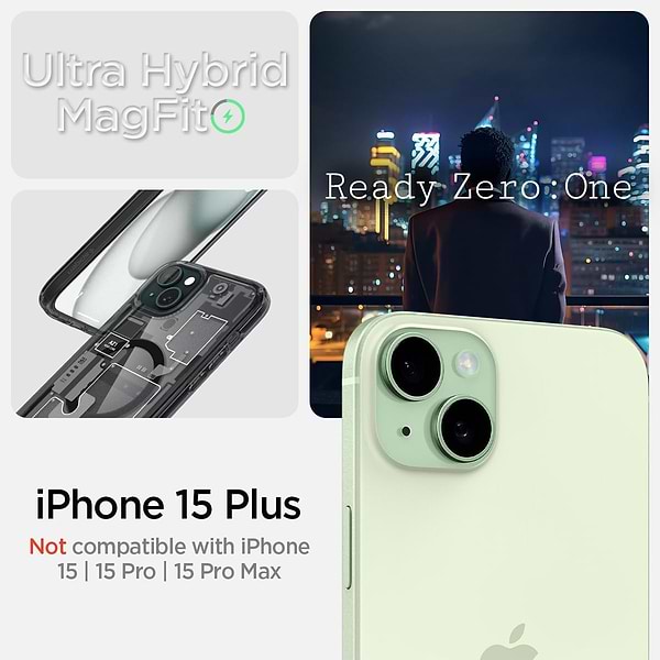 Фото - Чехол для смартфона Spigen for Apple iPhone 15 Plus Ultra Hybrid MagFit, Zero One (ACS06664)