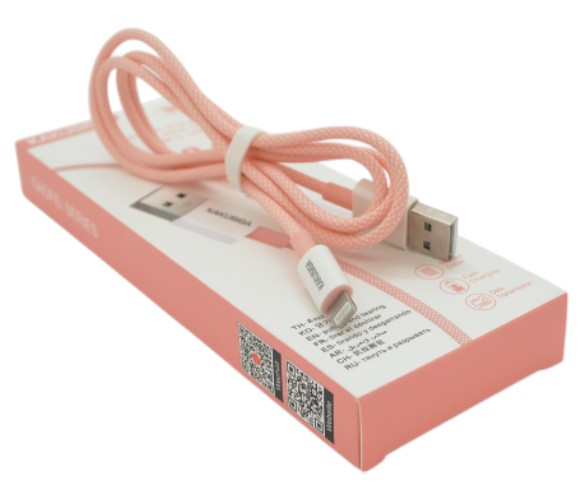 Фото - Кабель синхронизации данных iKaku KSC-723 GAOFEI for iPhone 1 м Pink (KSC-723-P-L)