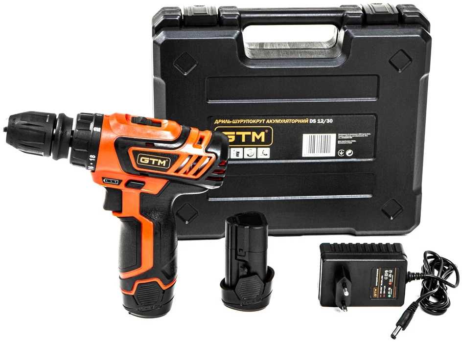Дриль-шуруповерт GTM DS12/30 + ЗП