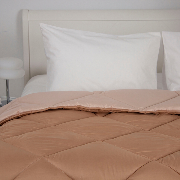 Фото - Одеяло всесезонное двуспальное евро ТЕП 200х220 см Кофейный (1-00154_27925)