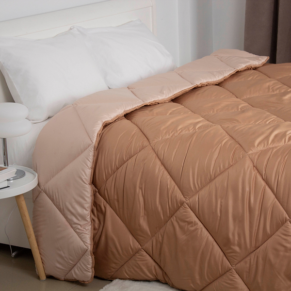 Фото - Одеяло всесезонное двуспальное евро ТЕП 200х220 см Кофейный (1-00154_27925)