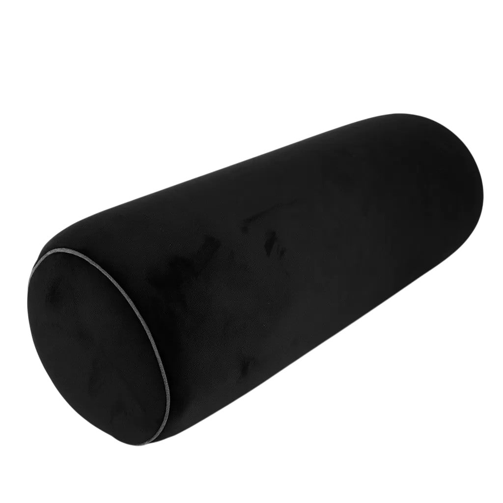 Подушка валик MirSon №8494 Velvet Line 28-0007 Black Велюр Піна Memory Антиалергенна 50х20 см (2200006340034)