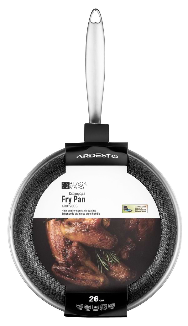 Фото - Сковорода універсальна Ardesto Black Mars Avior 26 см (AR0726BS)