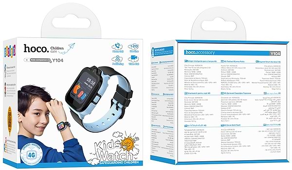 Фото - Детские часы HOCO Y104 4G Blue (6942007646369)